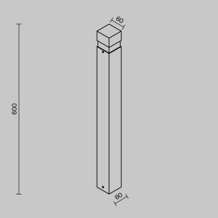 Balise d'extérieur LED Quadra (8W)