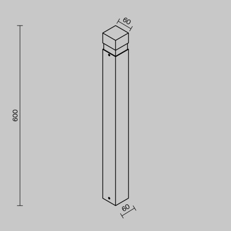Balise d'extérieur LED Quadra (8W)