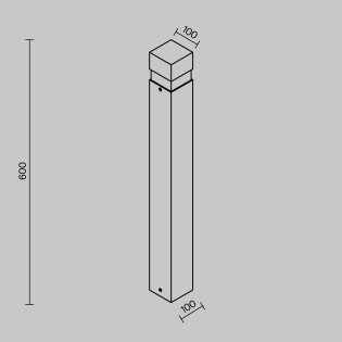 Balise d'extérieur LED Quadra (15W)