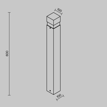 Balise d'extérieur LED Quadra (15W)