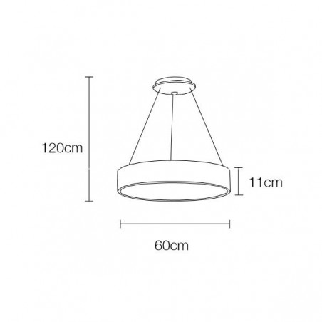 Lampe de plafond LED Anneau D'Or (36W)