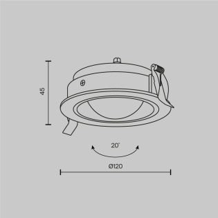 Encastrable de plafond pour salle de bains LED Lens (12W)