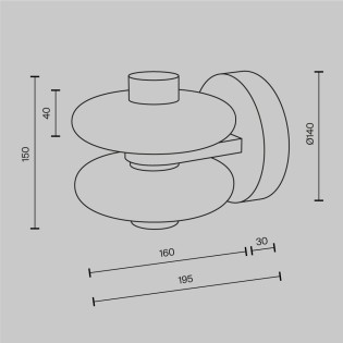 Applique murale LED Nuvem (8W)
