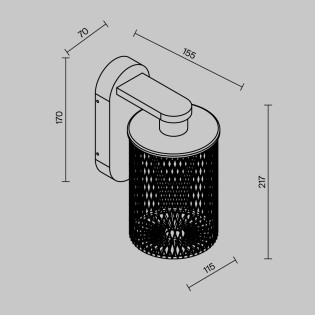 Applique murale d'extérieur LED Latticea (6W)