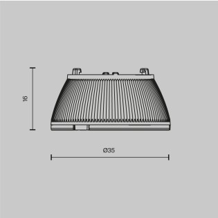 Lentille pour encastré au plafond Dip