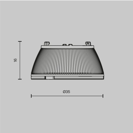 Lentille pour encastré au plafond Dip