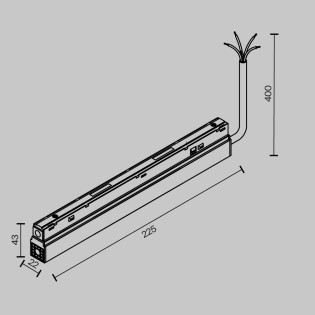 Alimentateur sur rail magnétique encastrable Exility