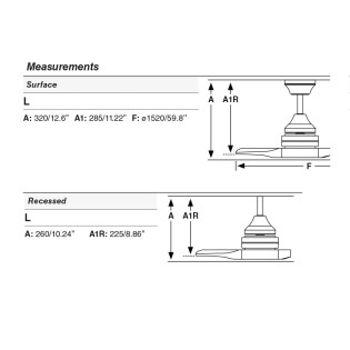 Ventilateur de plafond encastrable Alo DC