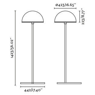 Lampadaire Dome