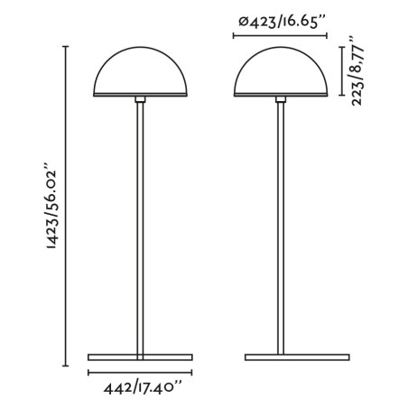Lampadaire Dome