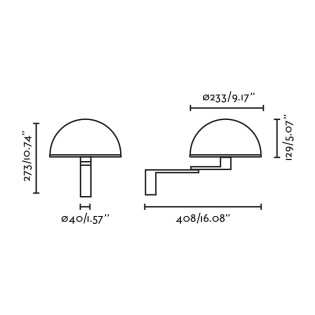 Applique murale orientable Dome