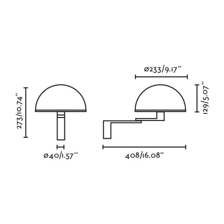 Applique murale orientable Dome