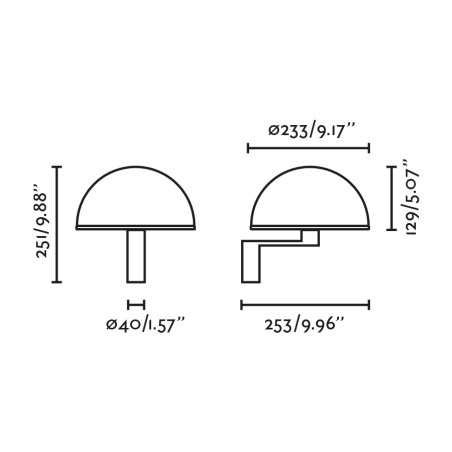 Applique murale Dome