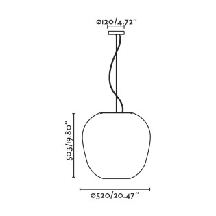 Lampe de plafond Tierra 52