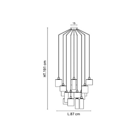Lampe de plafond Ilo-Ilo (16 lumieres)