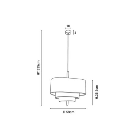Lampe de plafond Pebble 58