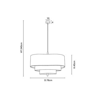 Lampe de plafond Pebble 78