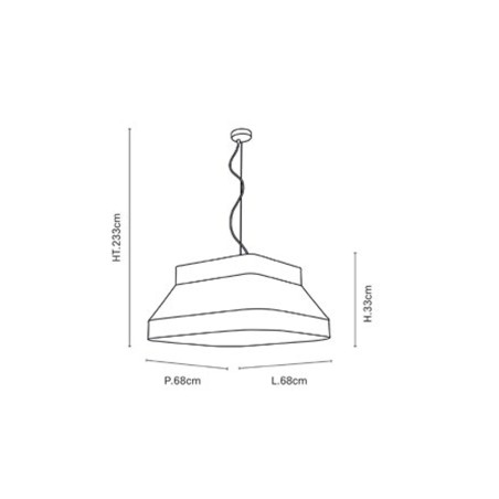 Lampe de plafond Square (4 lumieres)