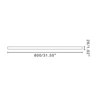 Accessoire tige 80cm. D26 universal