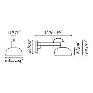 Longue applique murale Tatawin Verre