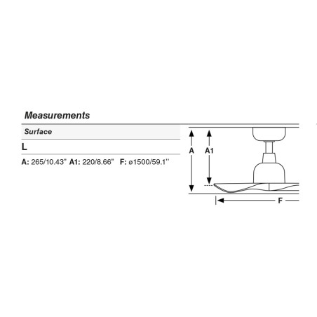 Ventilateur de plafond Outwood L IP44