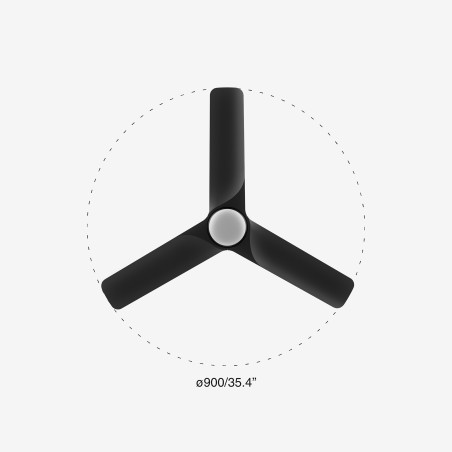 Ventilateur de plafond LED Hey S CCT (10W)