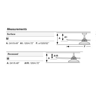 Ventilateur de plafond LED Punt TAK M (20W)
