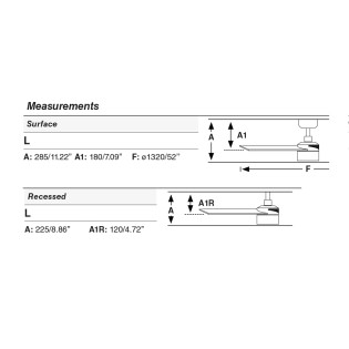 Ventilateur de plafond LED Rudder TEK L 4 (10W)