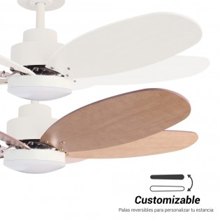 Ventilateur de plafond LED Rainbow M Blanc CCT Dim (18W)