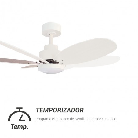 Ventilateur de plafond LED Rainbow M Blanc CCT Dim (18W)
