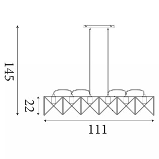 Lampe de plafond Anthea (6 lumières)