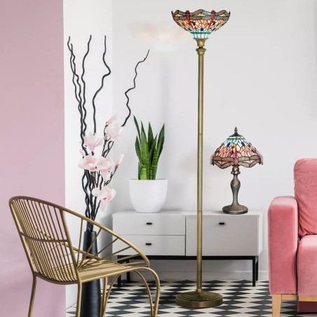Lampadaire Tiffany Dragonfly