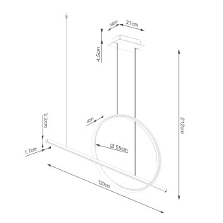 Lampe suspendue LED Glad (46W)