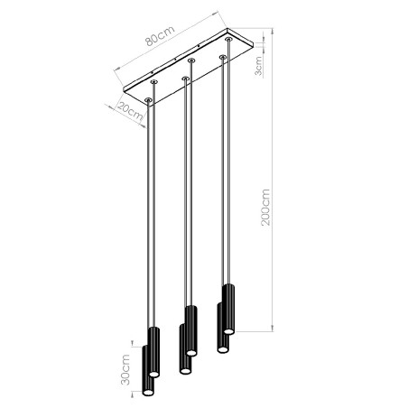 Lampe de plafond LED Ivar (6x8W)