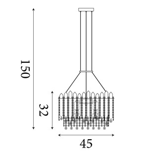 Lampe de plafond Spear (8 lumieres)