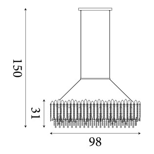 Lampe de plafond Spear II (8 lumieres)