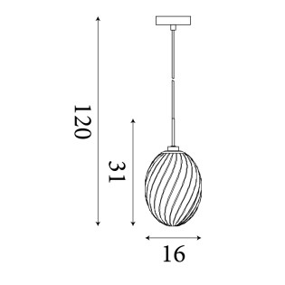 Lampe de plafond Whirl