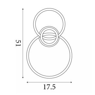 Plafonnier LED Triple (25W)