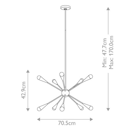 Lampe de suspension Jax (10 lumieres)