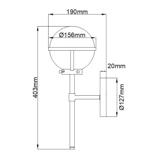Applique pour bains Hollis II