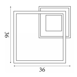Plafonnier LED Quadrate (24W)