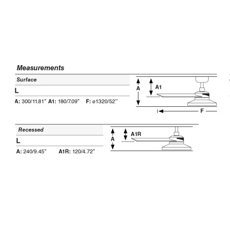 Ventilateur de plafond LED Rudder TAK L 4 TUYA (20W)