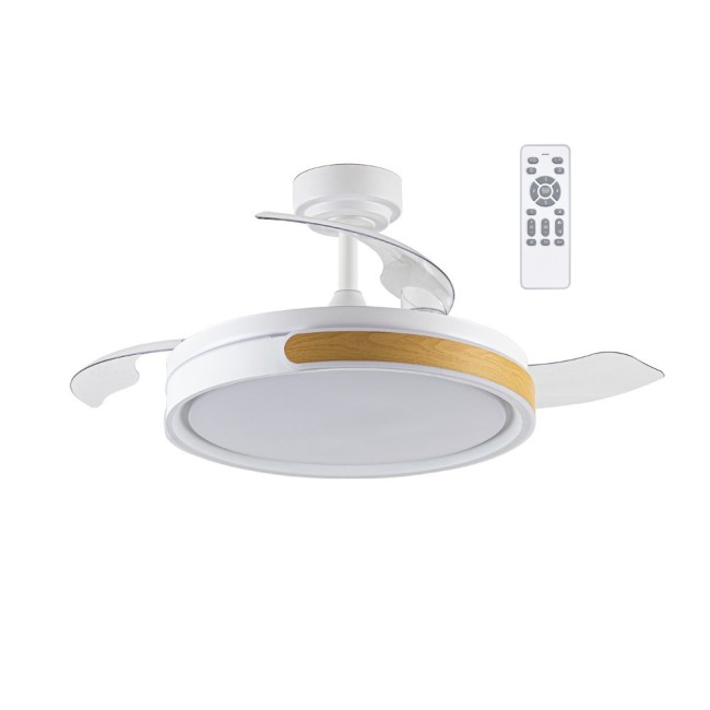 Ventilateur LED pales pliantes Nemi CCT Dim (72W)