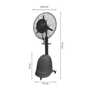 Ventilateur sur pied industriel brumisateur Carpatos (230W)