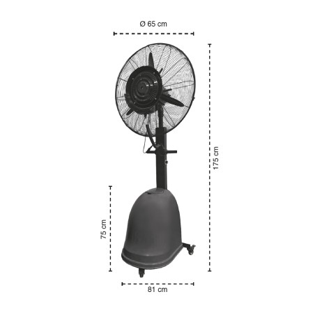Ventilateur sur pied industriel brumisateur Carpatos (230W)