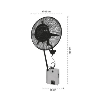 Ventilateur mural industriel brumisateur Urales (200W)