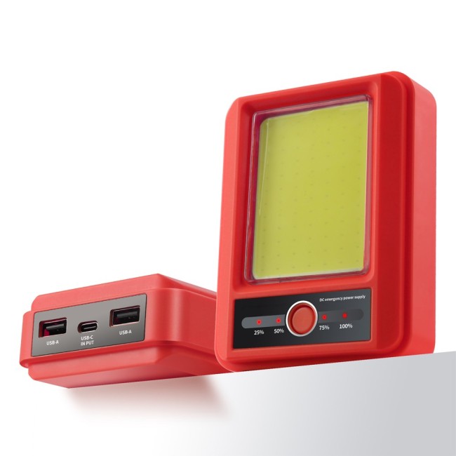 Lampe de poche rechargeable Powerbank Giver Rouge (5W)
