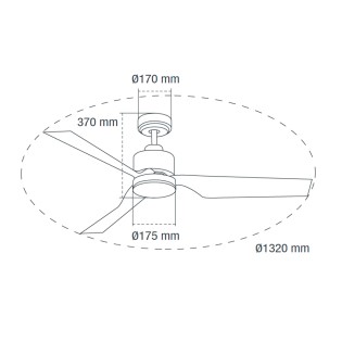 Ventilateur de plafond à LED Flip blanc (15W)