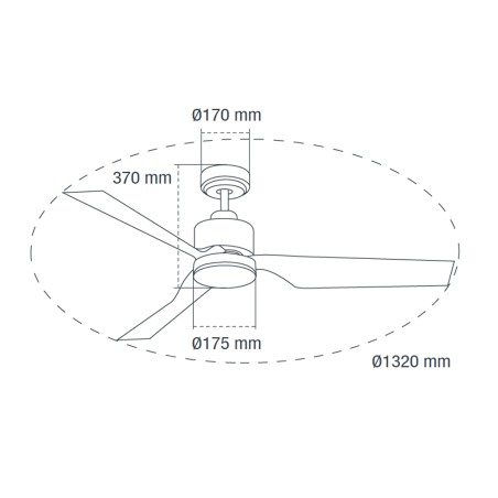Ventilateur de plafond à LED Flip blanc (15W)