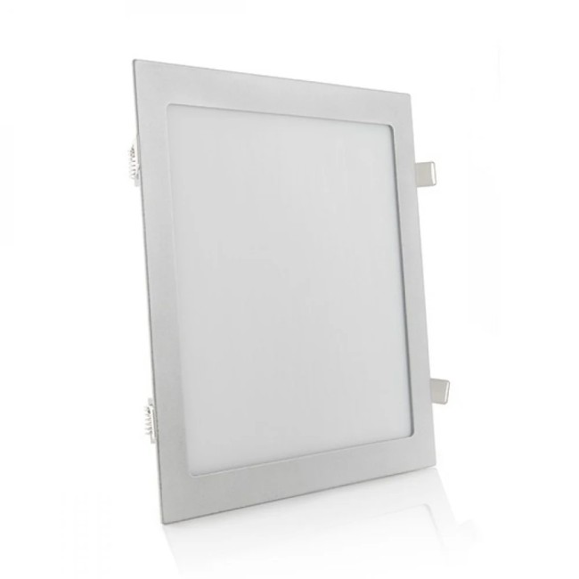Panneau LED 25W 2180lm. 6000K carré argenté 40000h.